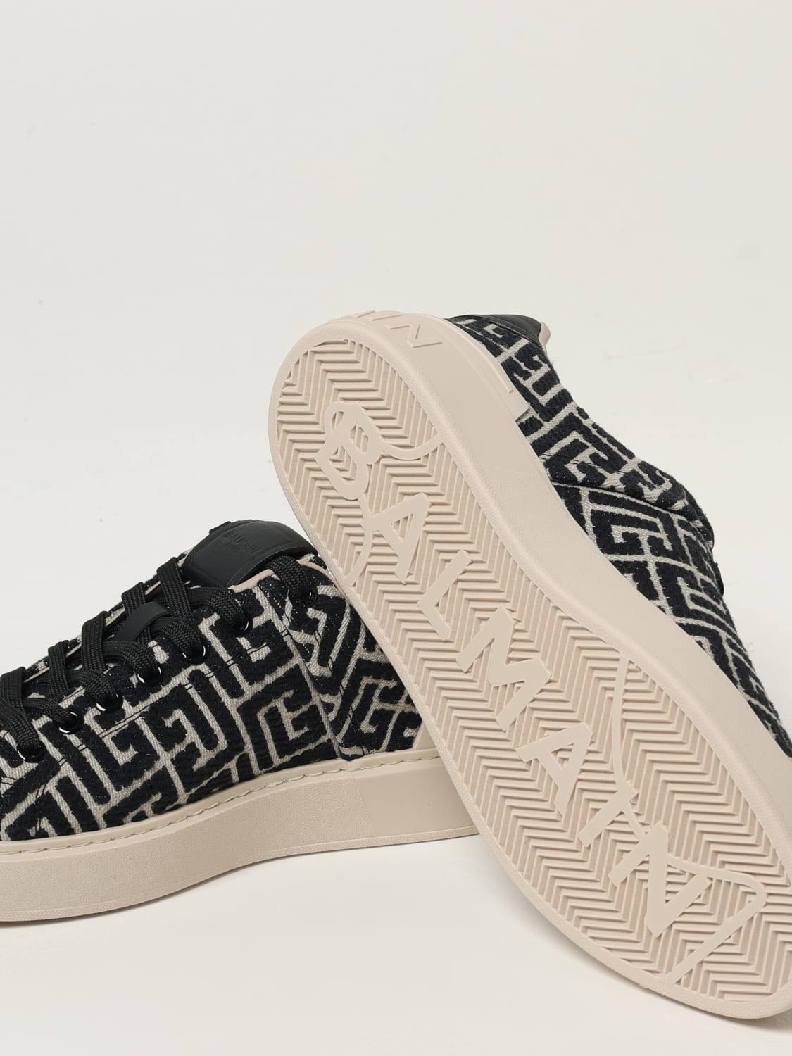 BALMAIN SNEAKERS: Sneakers woman Balmain, Black - Img 4