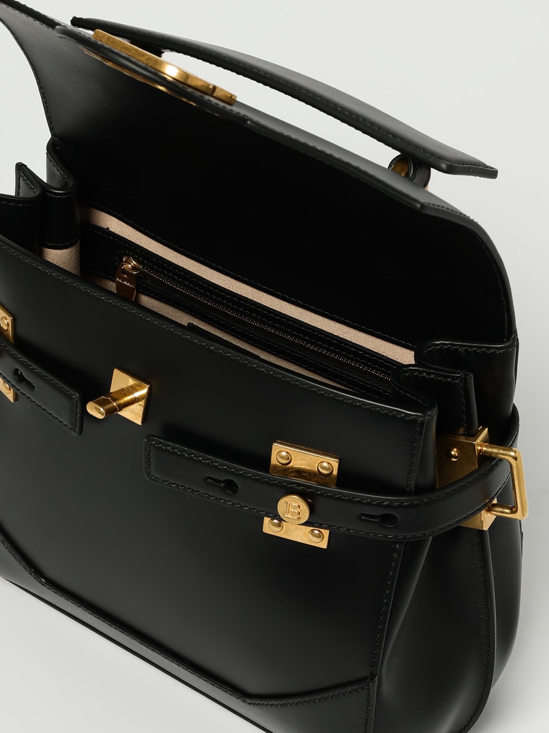 BALMAIN MINI BAG: Shoulder bag woman Balmain, Black - Img 5