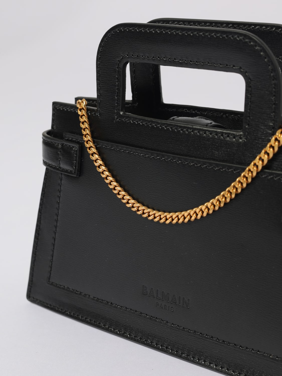 BALMAIN MINI BAG: Shoulder bag woman Balmain, Black - Img 3