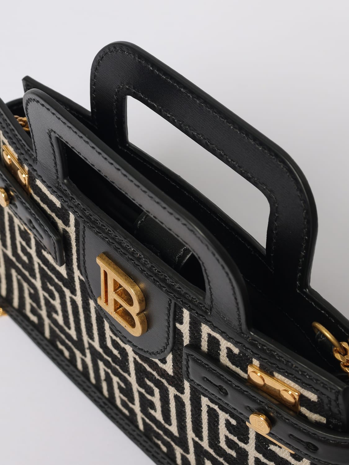 BALMAIN MINI BAG: Shoulder bag woman Balmain, Black - Img 4