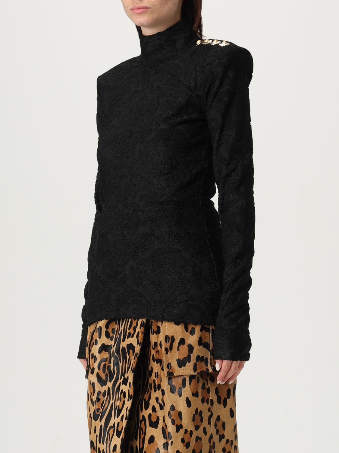 BALMAIN TOP: Top damen Balmain, Schwarz - Img 4