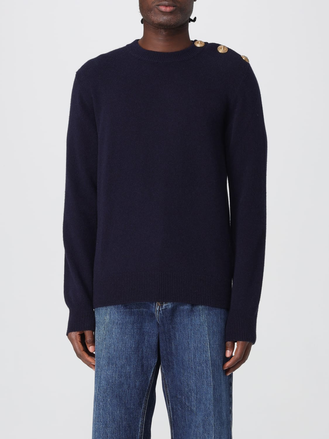 BALMAIN SWEATER: Sweater men Balmain, Navy - Img 1