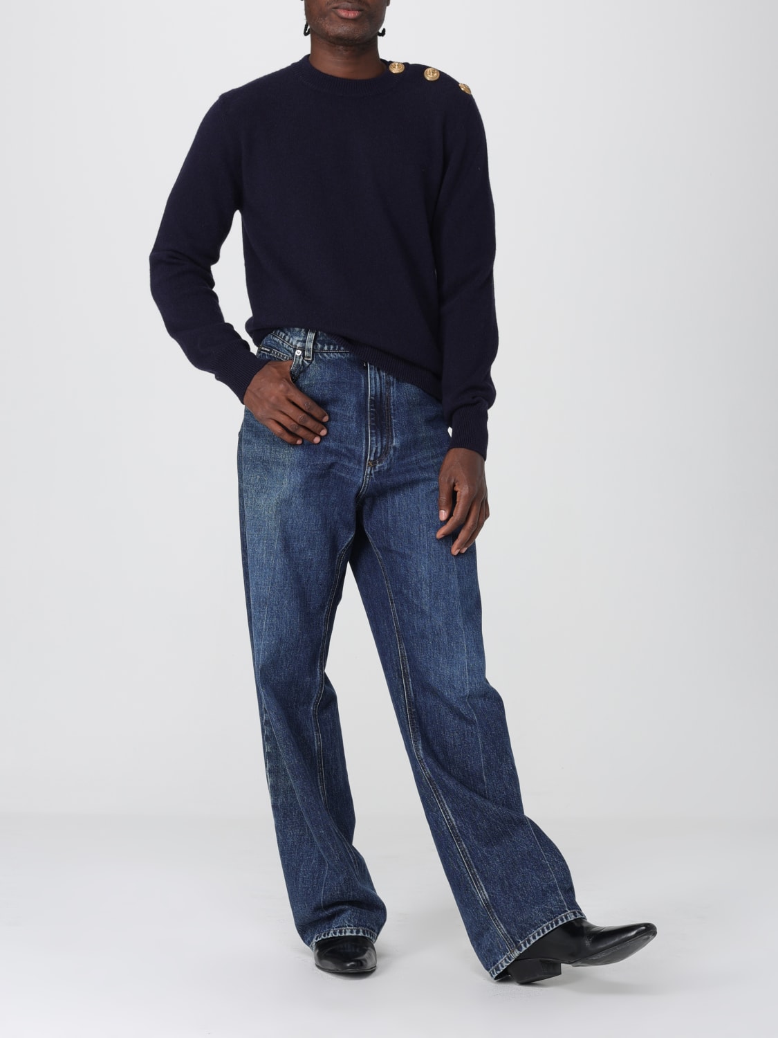 BALMAIN SWEATER: Sweater men Balmain, Navy - Img 2