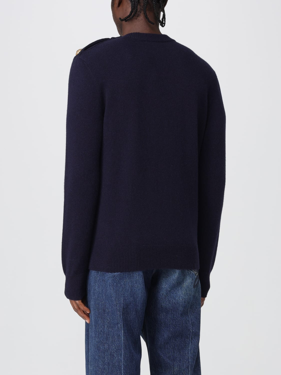 BALMAIN SWEATER: Sweater men Balmain, Navy - Img 3