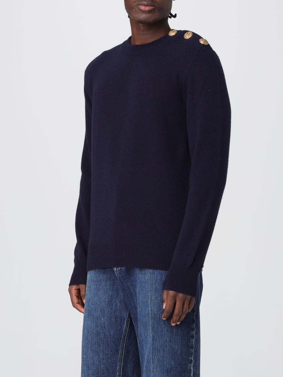 BALMAIN SWEATER: Sweater men Balmain, Navy - Img 4