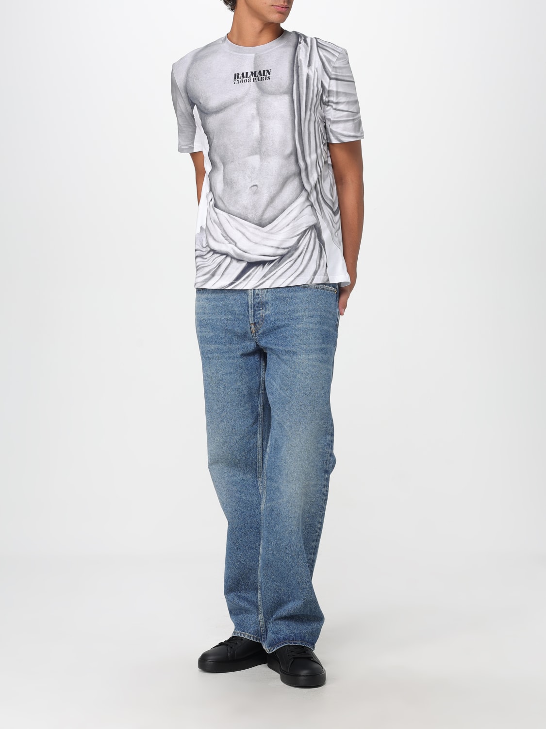 BALMAIN T-SHIRT: T-shirt men Balmain, Black - Img 2