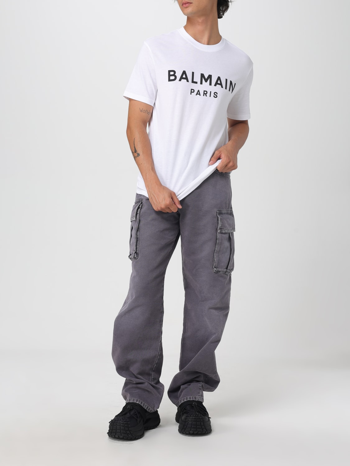 BALMAIN T-SHIRT: T-shirt men Balmain, Black - Img 2