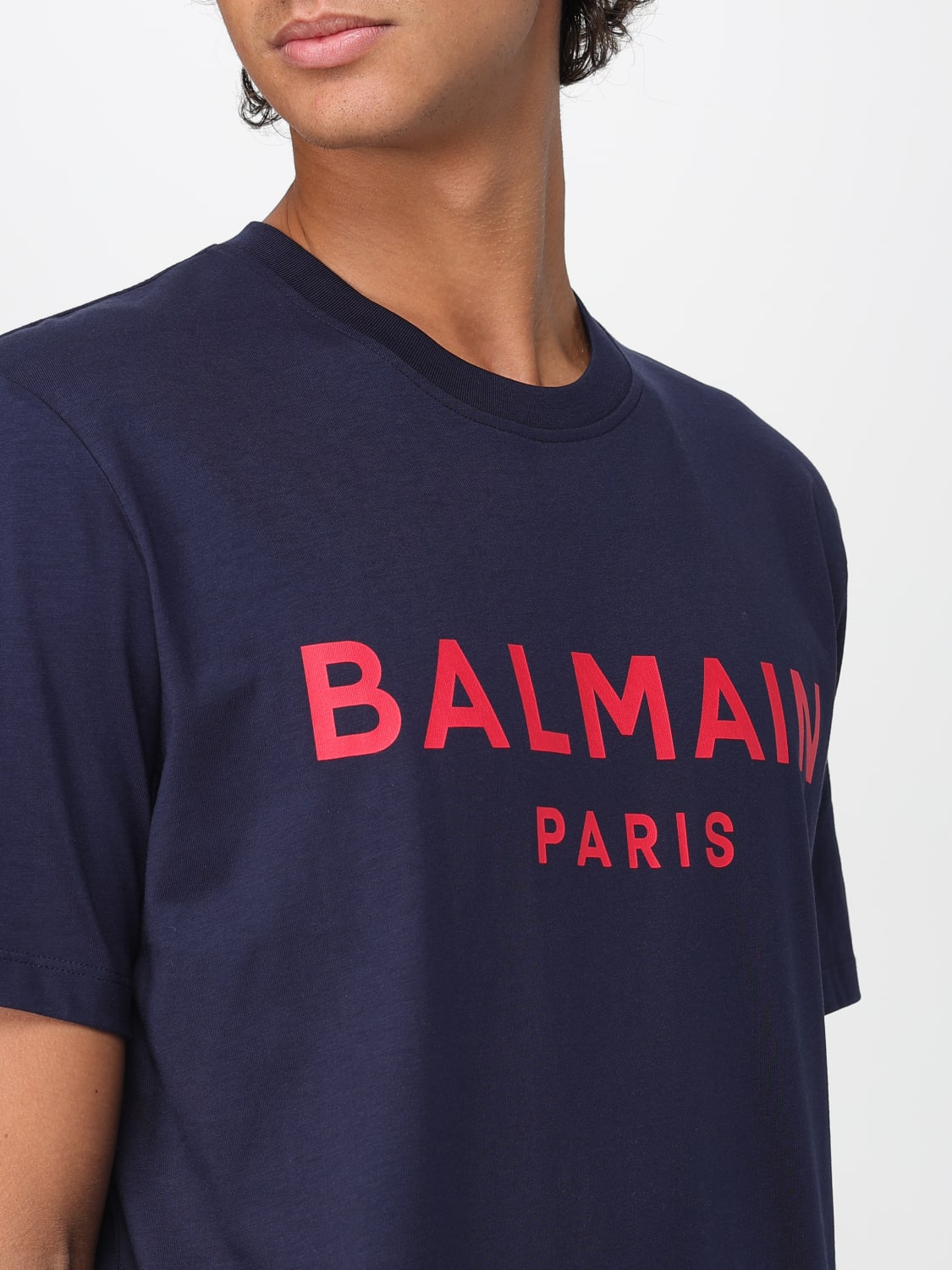 BALMAIN CAMISETA: Camiseta hombre Balmain, Azul Marino - Img 5