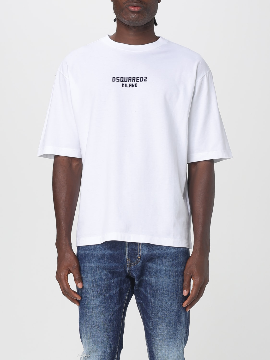 DSQUARED2 T-SHIRT: T-shirt Dsquared2 in cotone con logo , Bianco - Img 1
