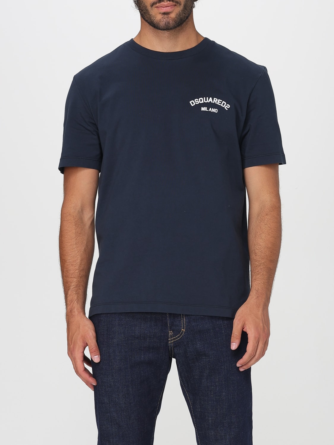 DSQUARED2 T-SHIRT: T-shirt Dsquared2 in cotone con logo , Blue - Img 1