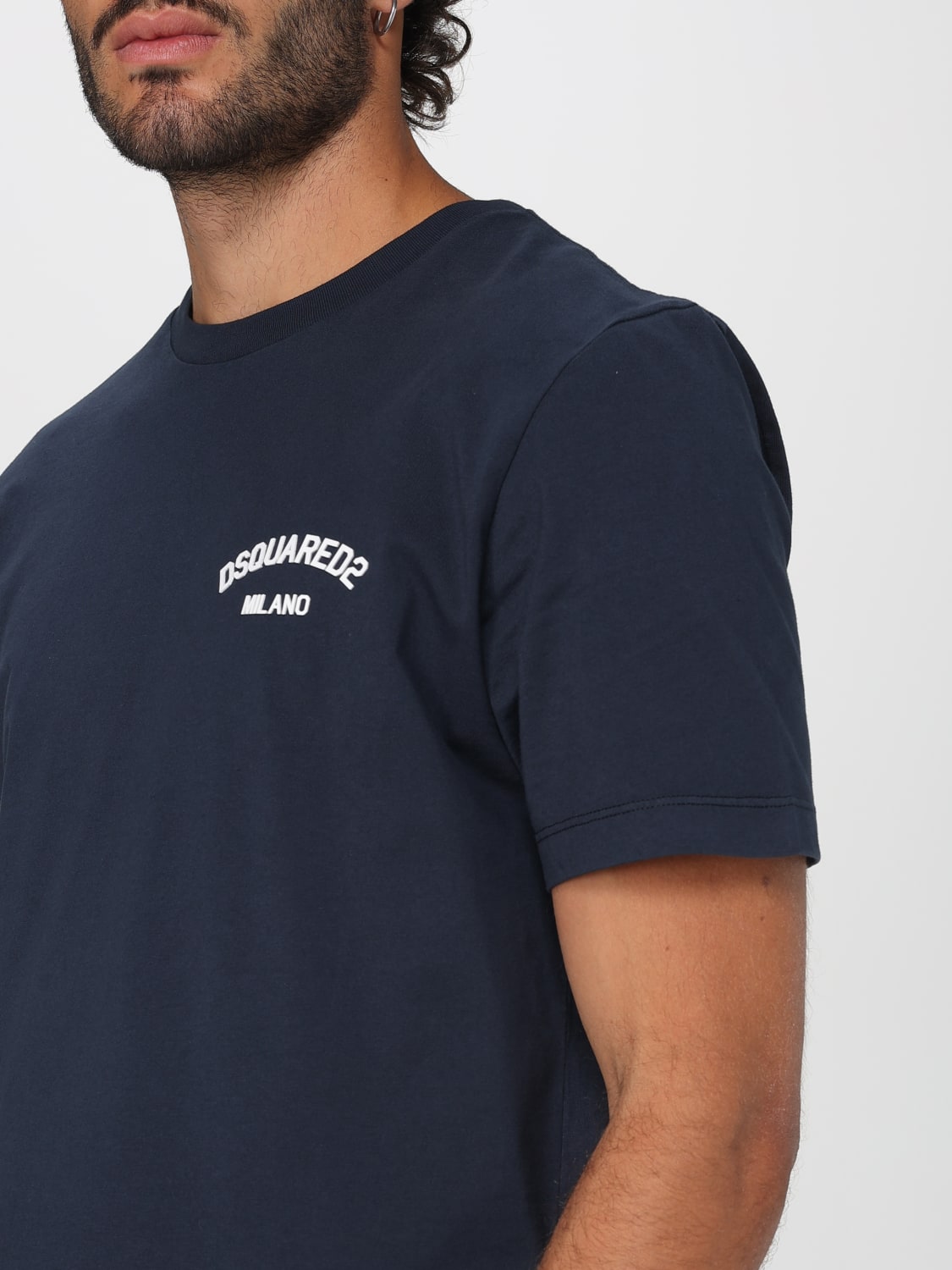 DSQUARED2 T-SHIRT: T-shirt Dsquared2 in cotone con logo , Blue - Img 3