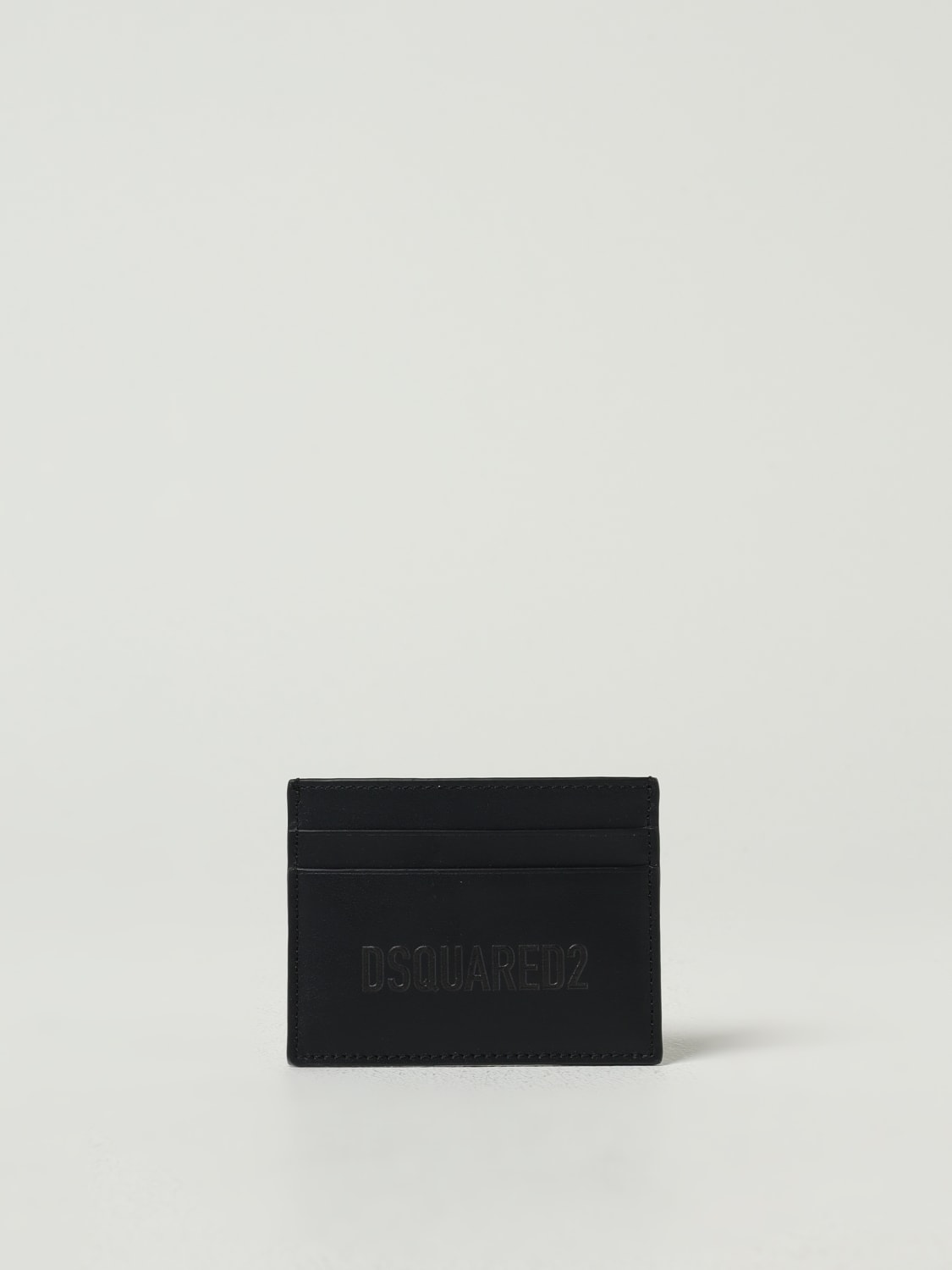 DSQUARED2 PORTAFOGLIO: Portacarte di credito Dsquared2 in pelle , Nero - Img 1