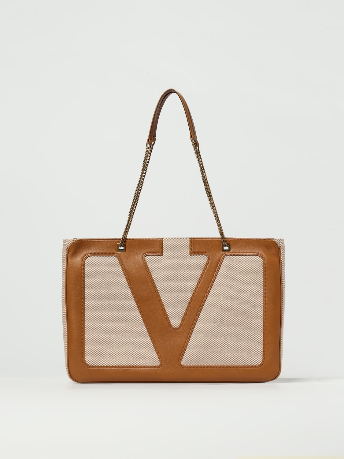 VALENTINO GARAVANI TOTE BAG: Shoulder bag woman Valentino Garavani, Sand - Img 1