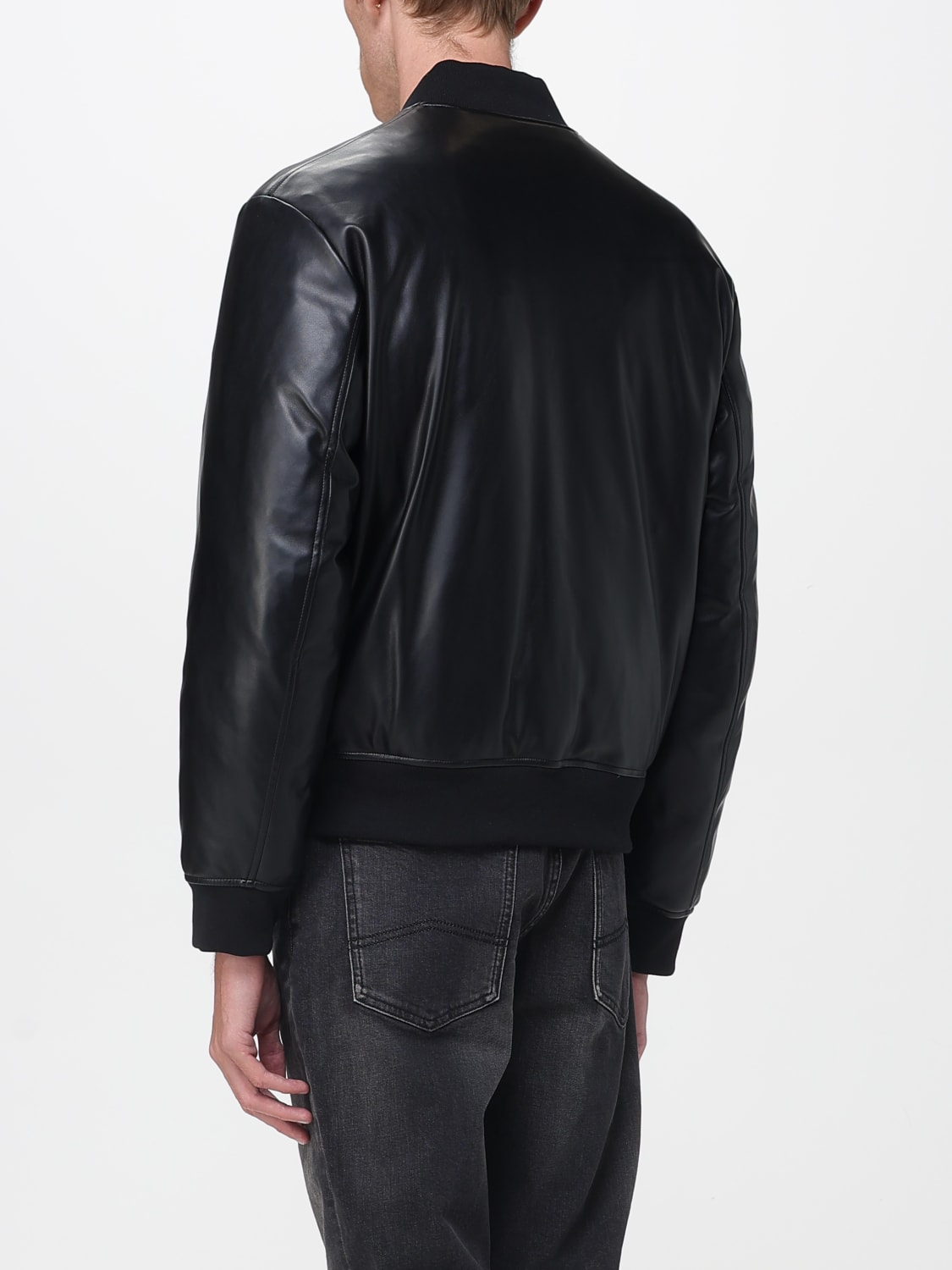 ARMANI EXCHANGE GIACCA: Bomber in ecopelle reversibile Armani Exchange, Nero - Img 2