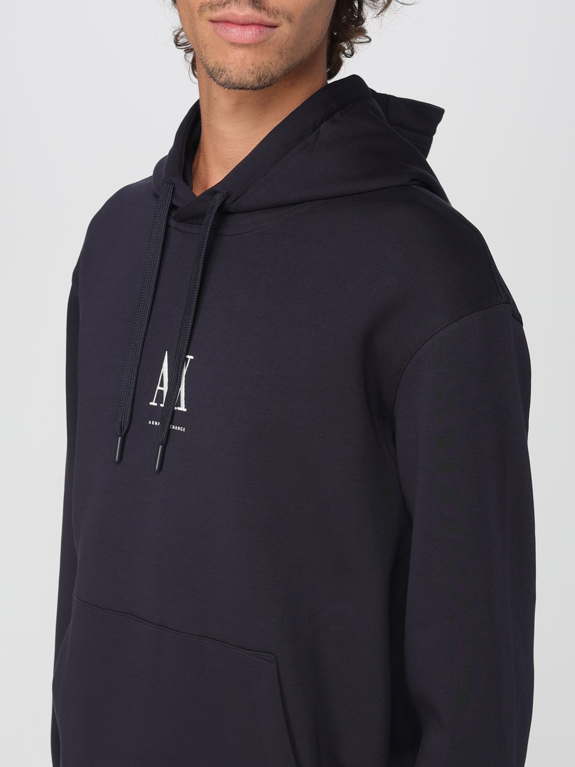 ARMANI EXCHANGE ТОЛСТОВКА: Толстовка Мужское Armani Exchange, Темно-Синий - Img 3