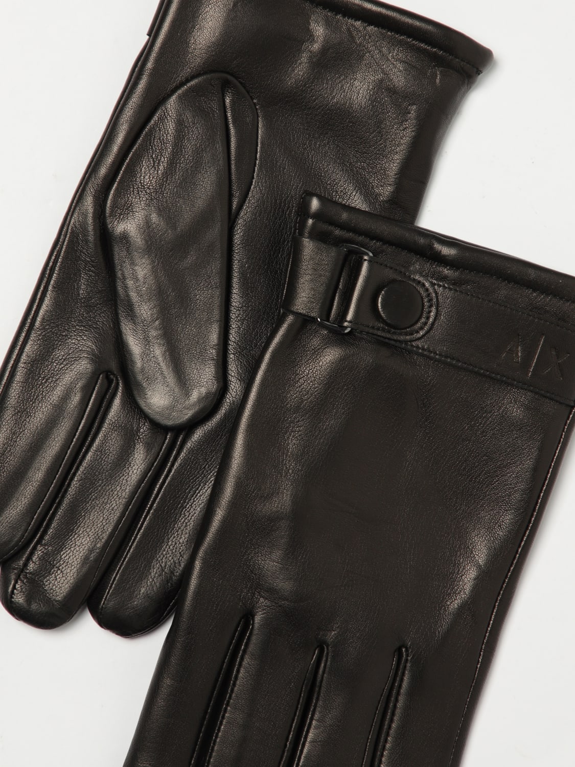 ARMANI EXCHANGE GLOVES: Gloves men Armani Exchange, Black - Img 2