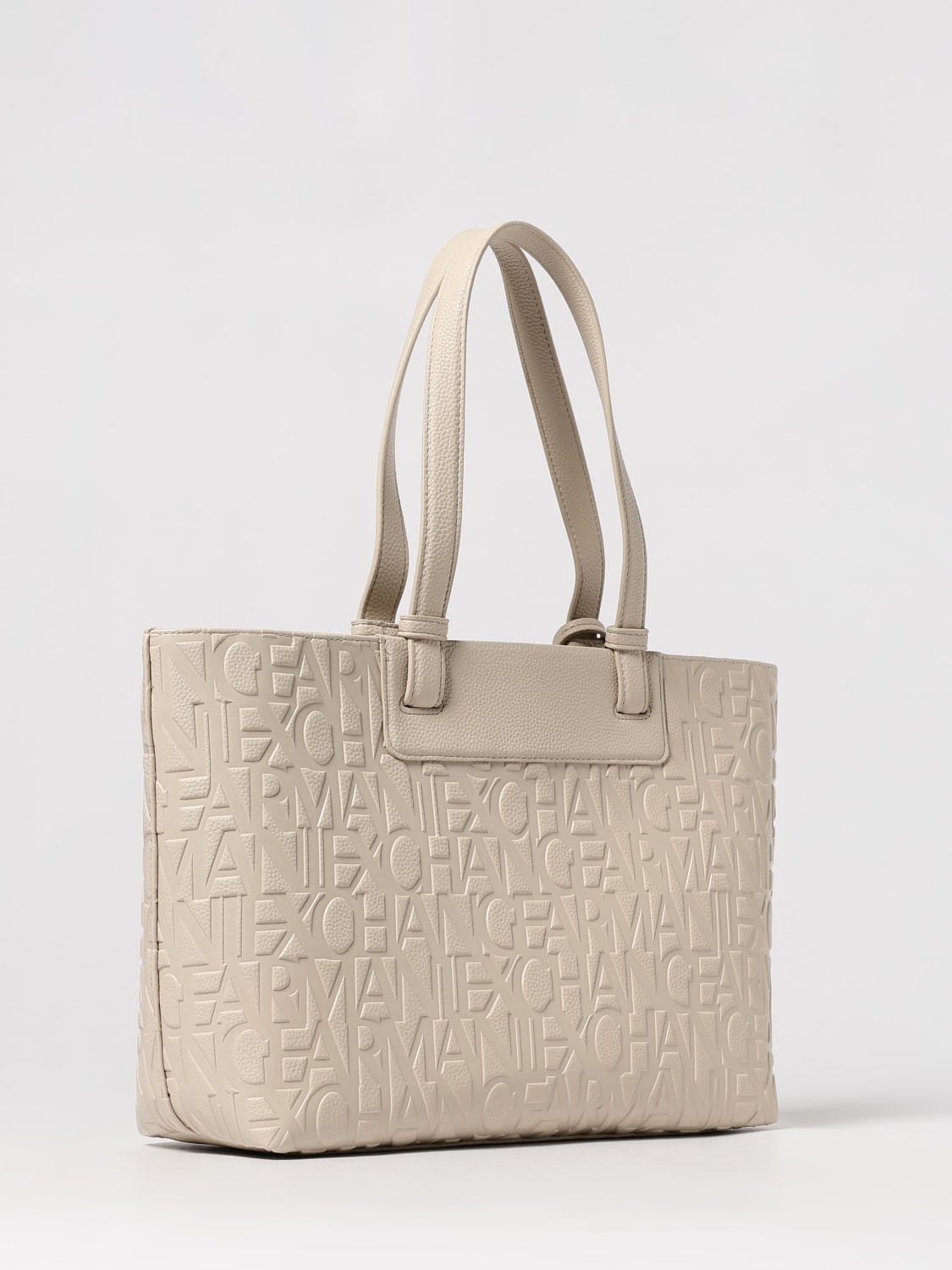 ARMANI EXCHANGE SAC CABAS: Sac porté épaule femme Armani Exchange, Jaune Crème - Img 2