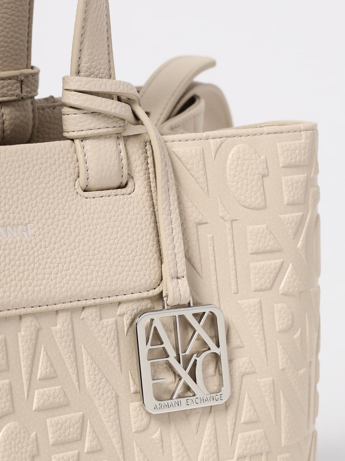 ARMANI EXCHANGE SAC CABAS: Sac porté épaule femme Armani Exchange, Jaune Crème - Img 3