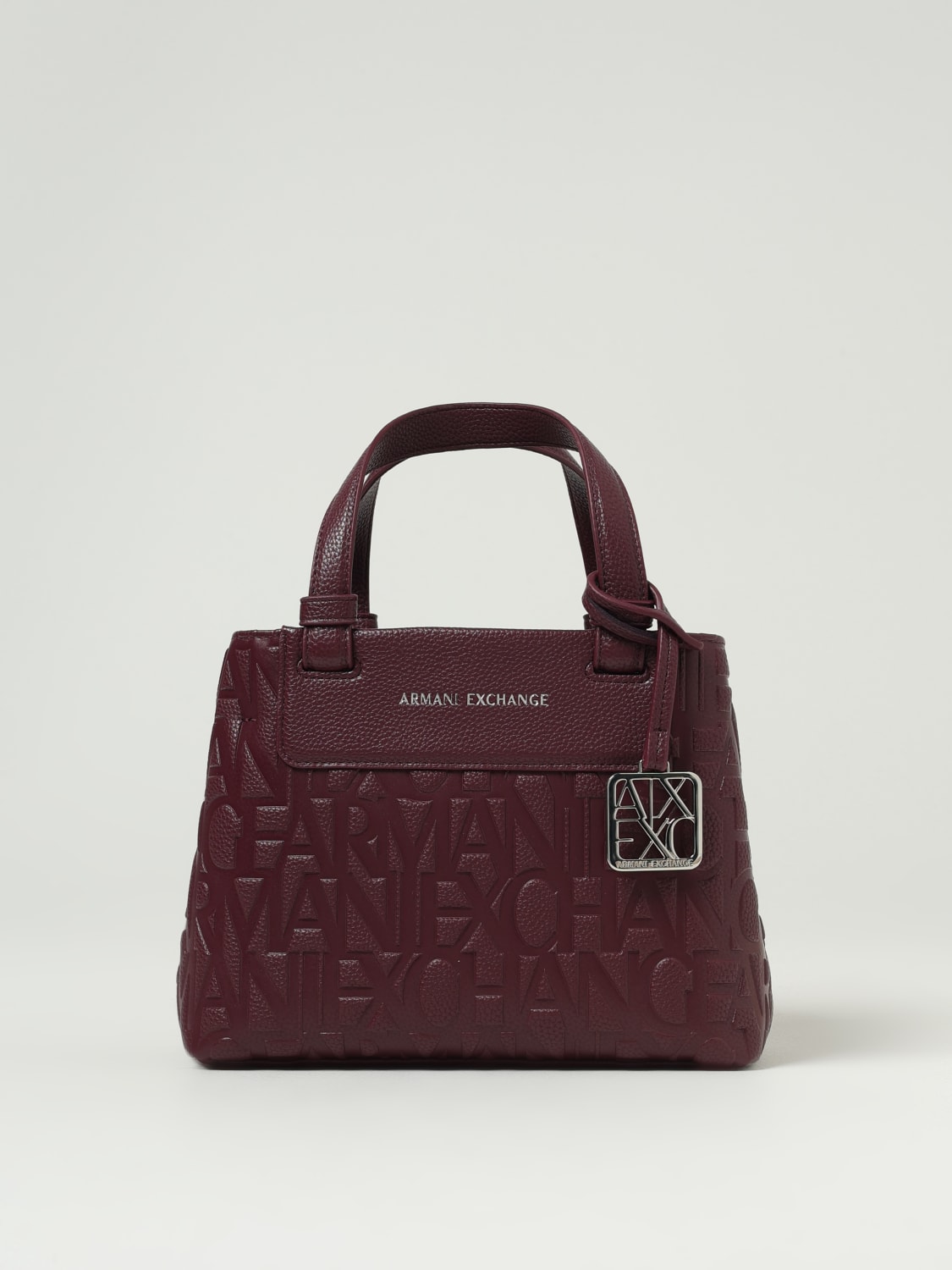 ARMANI EXCHANGE BORSA A MANO: Borsa a mano shopper mini logata Armani Exchange, Bordeaux - Img 1
