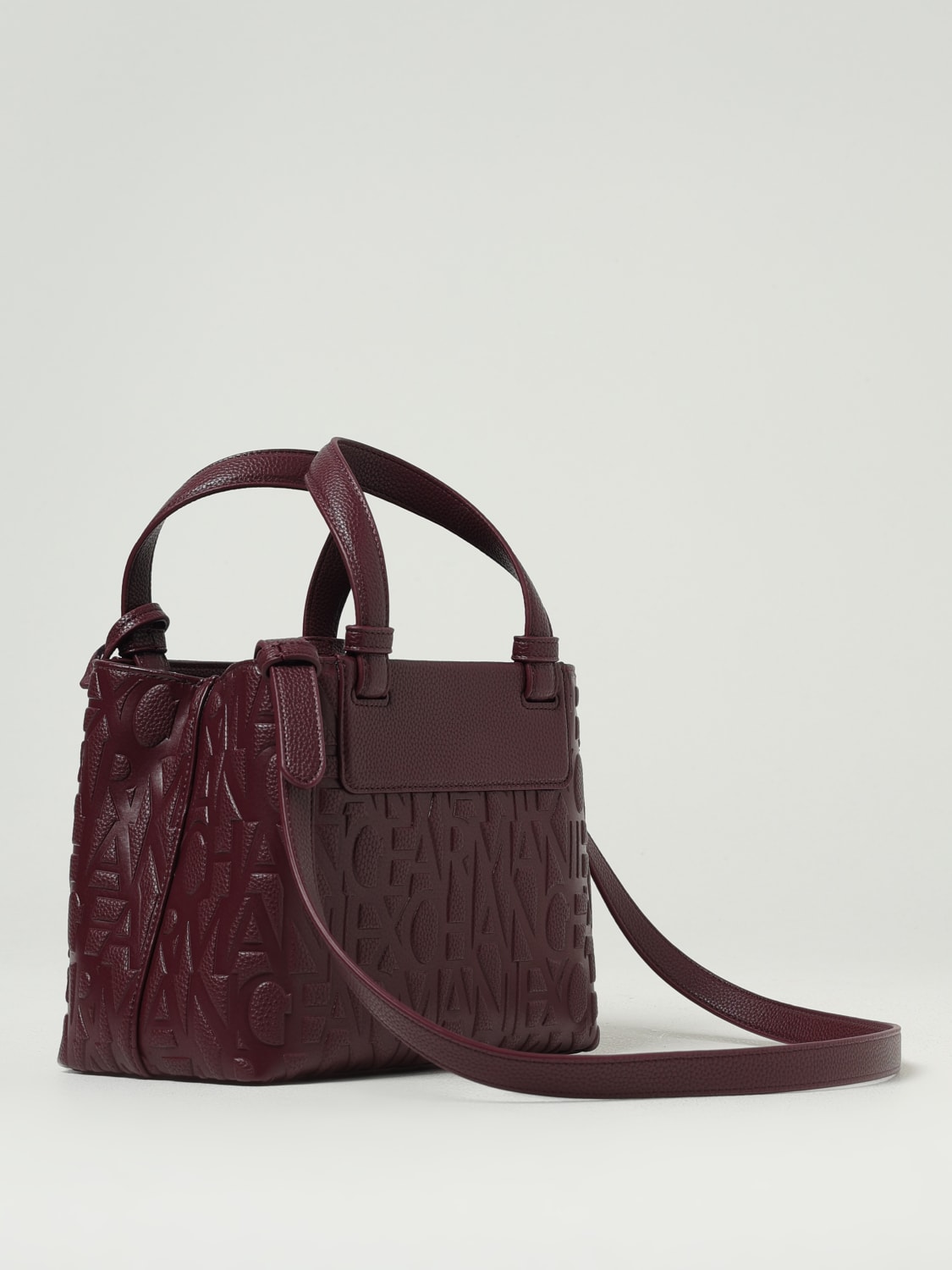 ARMANI EXCHANGE BORSA A MANO: Borsa a mano shopper mini logata Armani Exchange, Bordeaux - Img 2