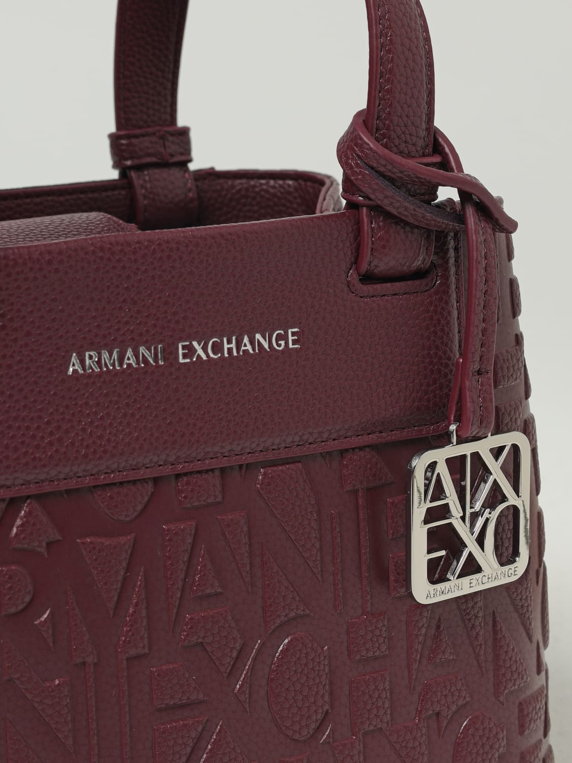 ARMANI EXCHANGE BORSA A MANO: Borsa a mano shopper mini logata Armani Exchange, Bordeaux - Img 3