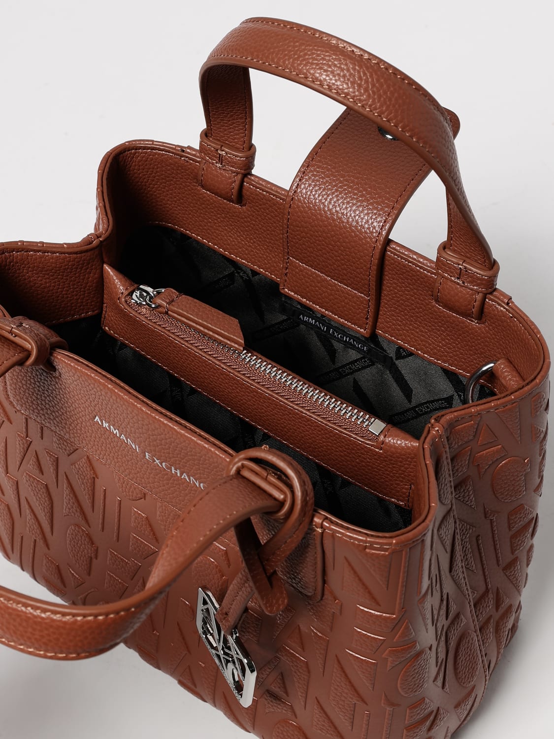 ARMANI EXCHANGE HANDTASCHE: Schultertasche damen Armani Exchange, Leder - Img 3