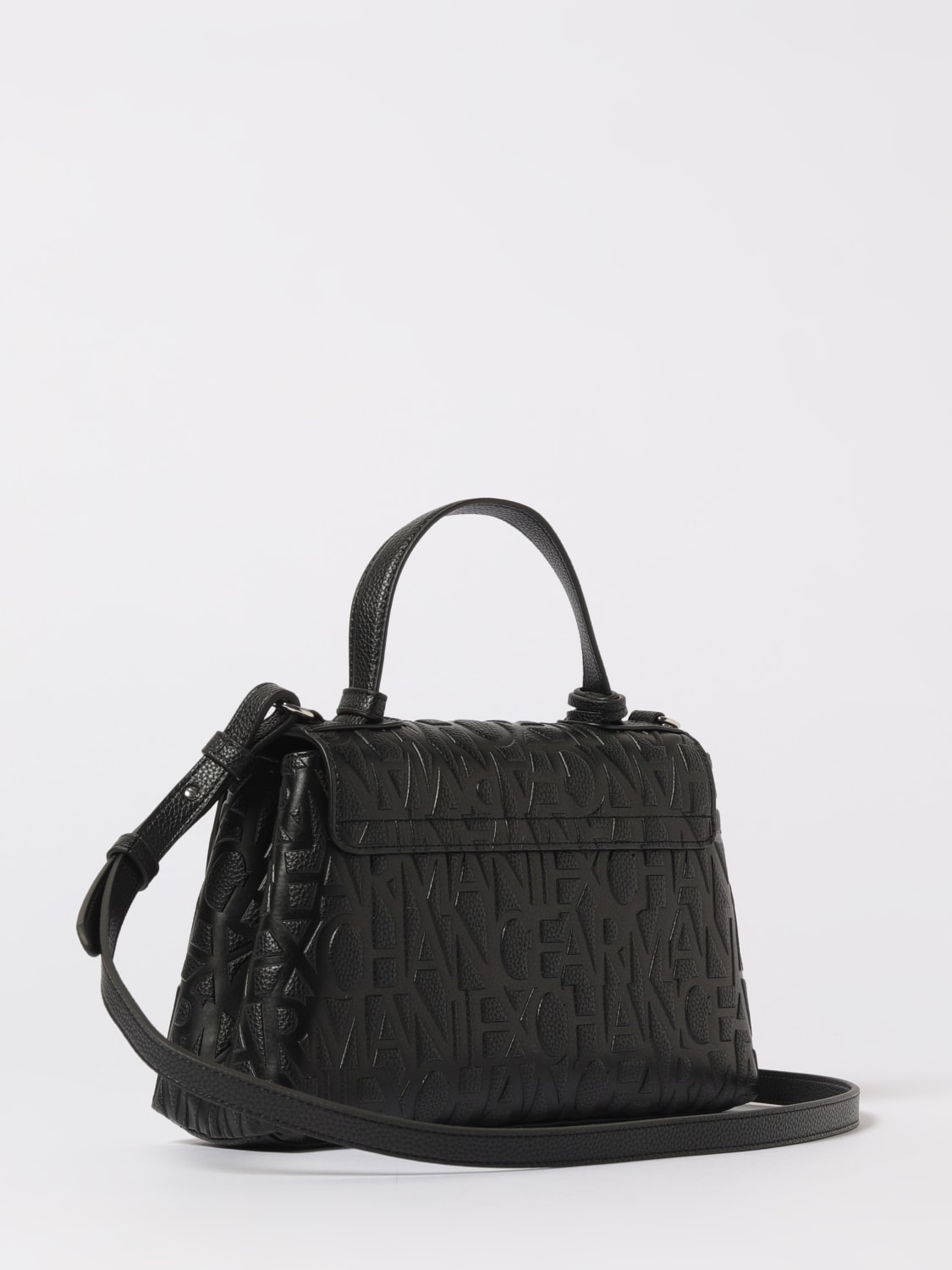 ARMANI EXCHANGE BORSA A MANO: Borsa a mano in pelle sintetica logata Armani Exchange, Nero - Img 2