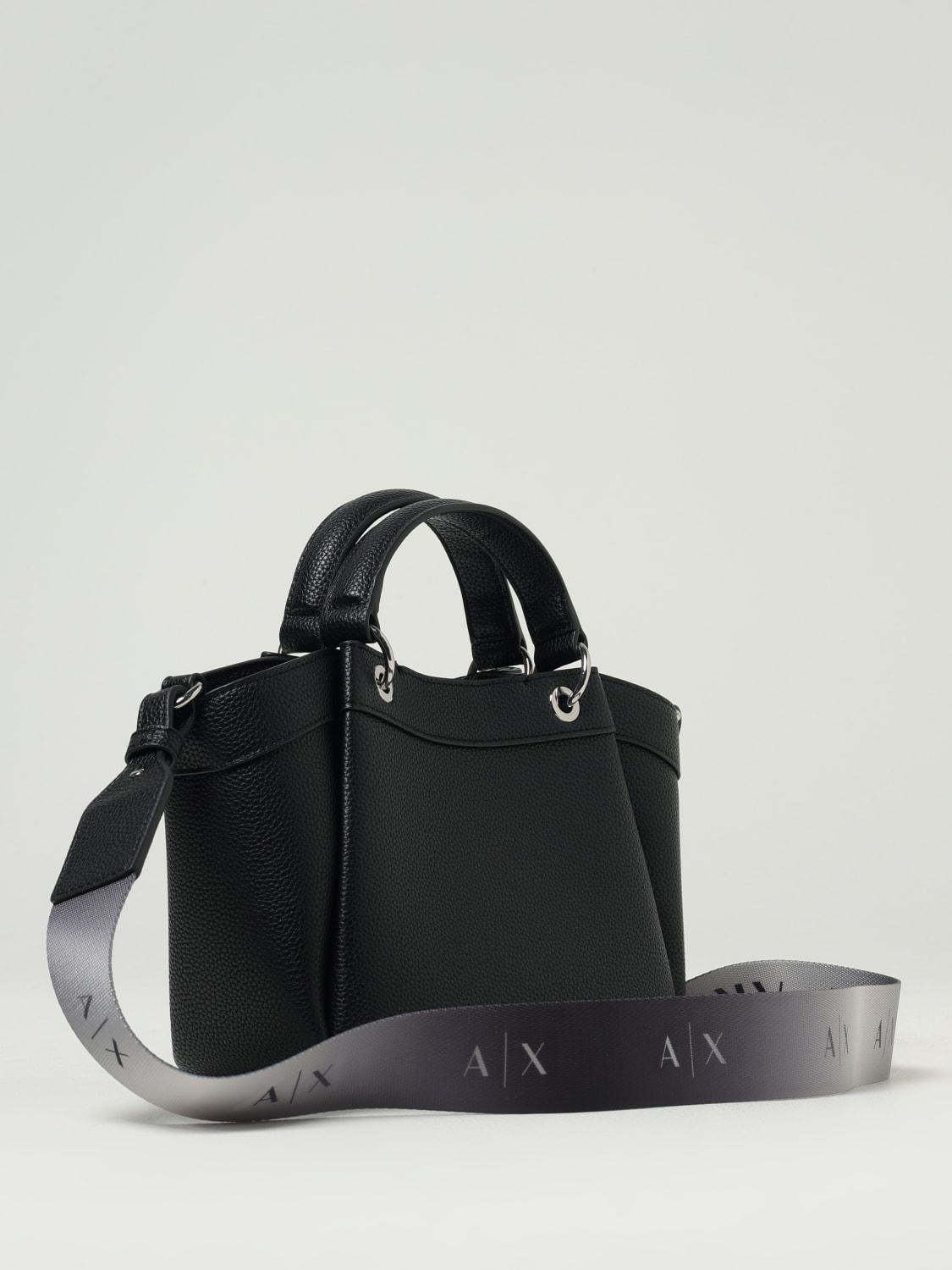 ARMANI EXCHANGE BORSA A MANO: Borsa Shopping a mano con logo Armani Exchange, Nero - Img 2