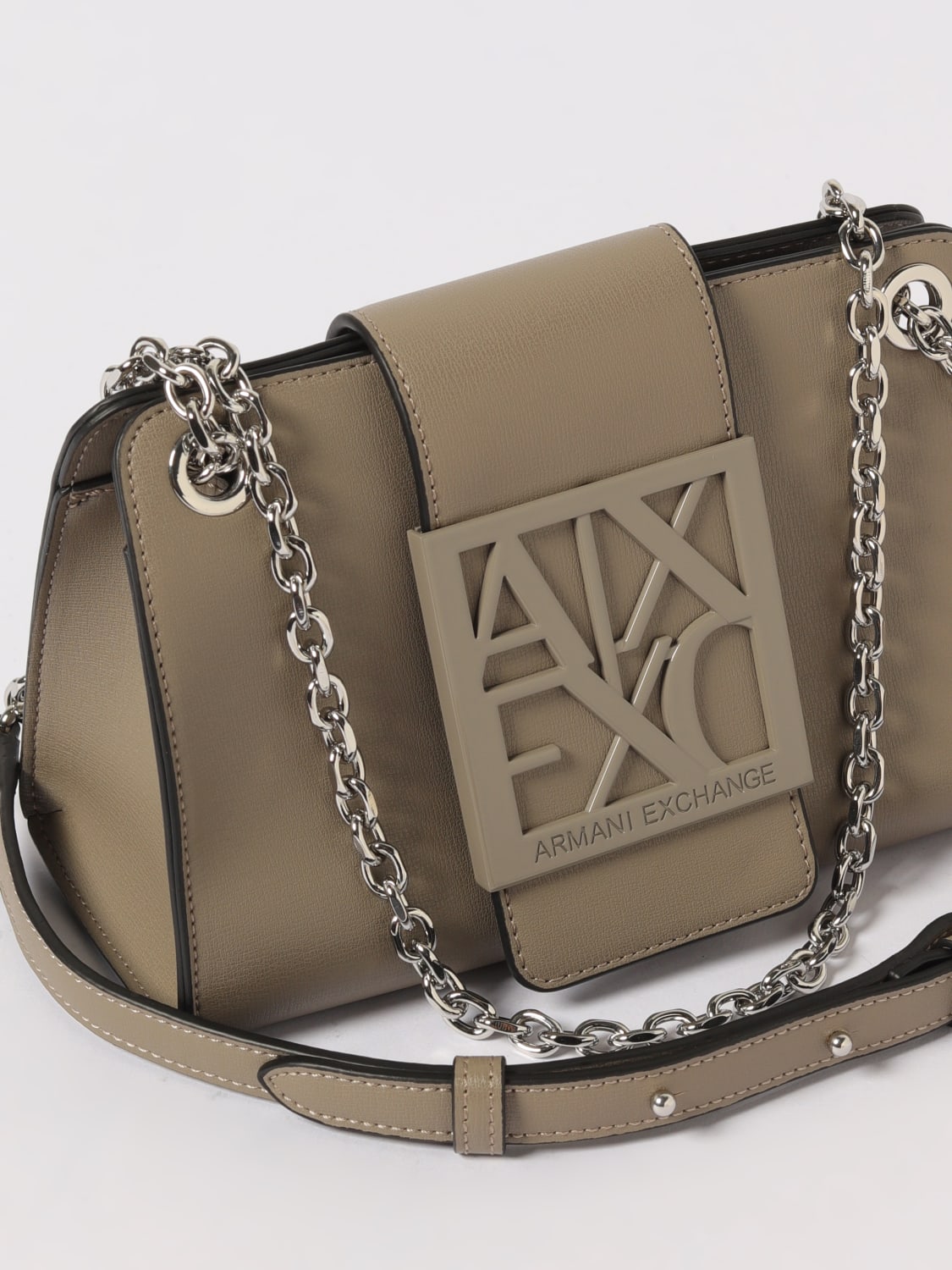 ARMANI EXCHANGE MINI BAG: Shoulder bag woman Armani Exchange, Dove Grey - Img 3