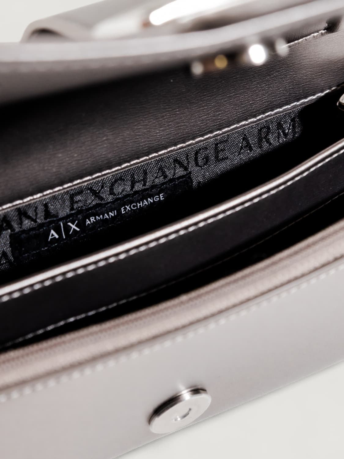 ARMANI EXCHANGE MINI BAG: Shoulder bag woman Armani Exchange, Silver - Img 3