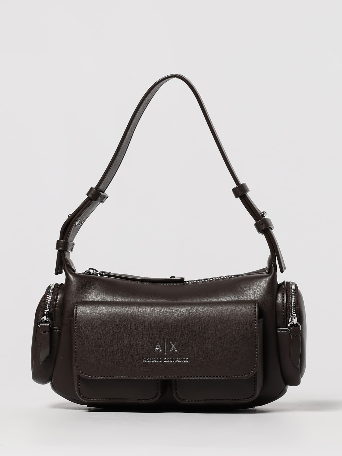 ARMANI EXCHANGE SAC PORTÉ ÉPAULE: Sac porté épaule femme Armani Exchange, Marron - Img 1