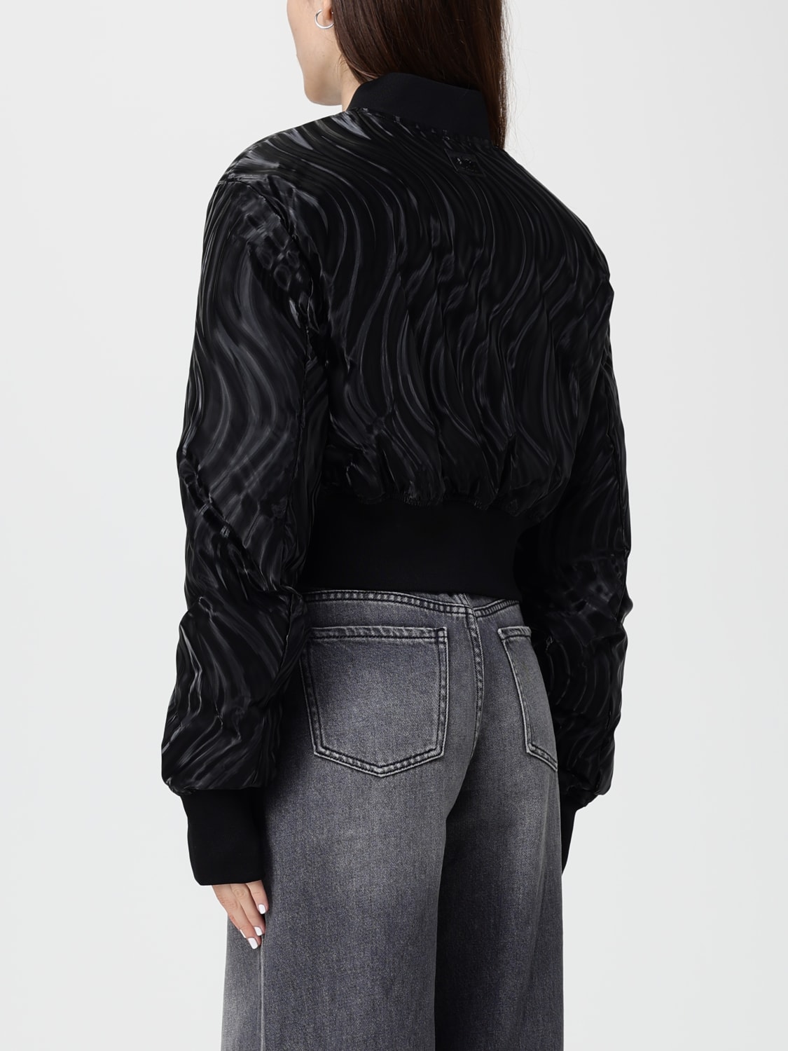 ARMANI EXCHANGE GIACCA: Bomber Armani Exchange in nylon stampato , Nero - Img 2