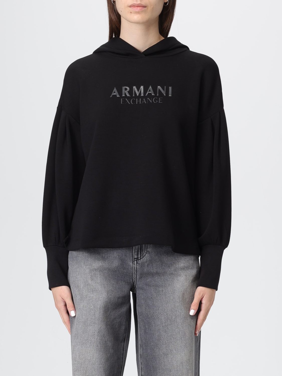 ARMANI EXCHANGE SUDADERA: Sudadera mujer Armani Exchange, Negro - Img 1