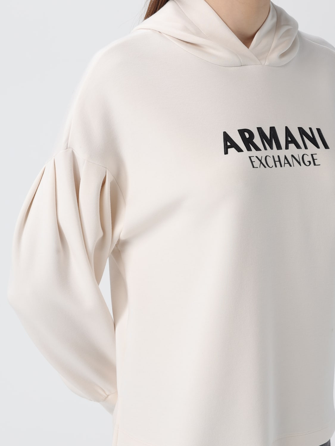 ARMANI EXCHANGE SWEAT-SHIRT: Sweat-shirt femme Armani Exchange, Jaune Crème - Img 3