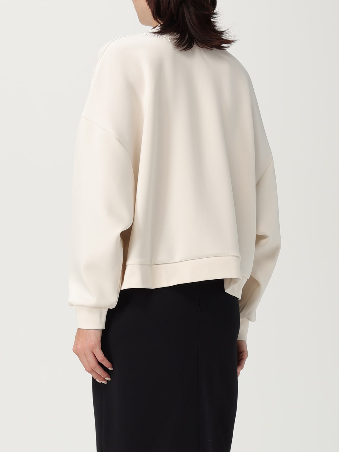 ARMANI EXCHANGE FELPA: Felpa a girocollo in misto viscosa Armani Exchange, Panna - Img 2