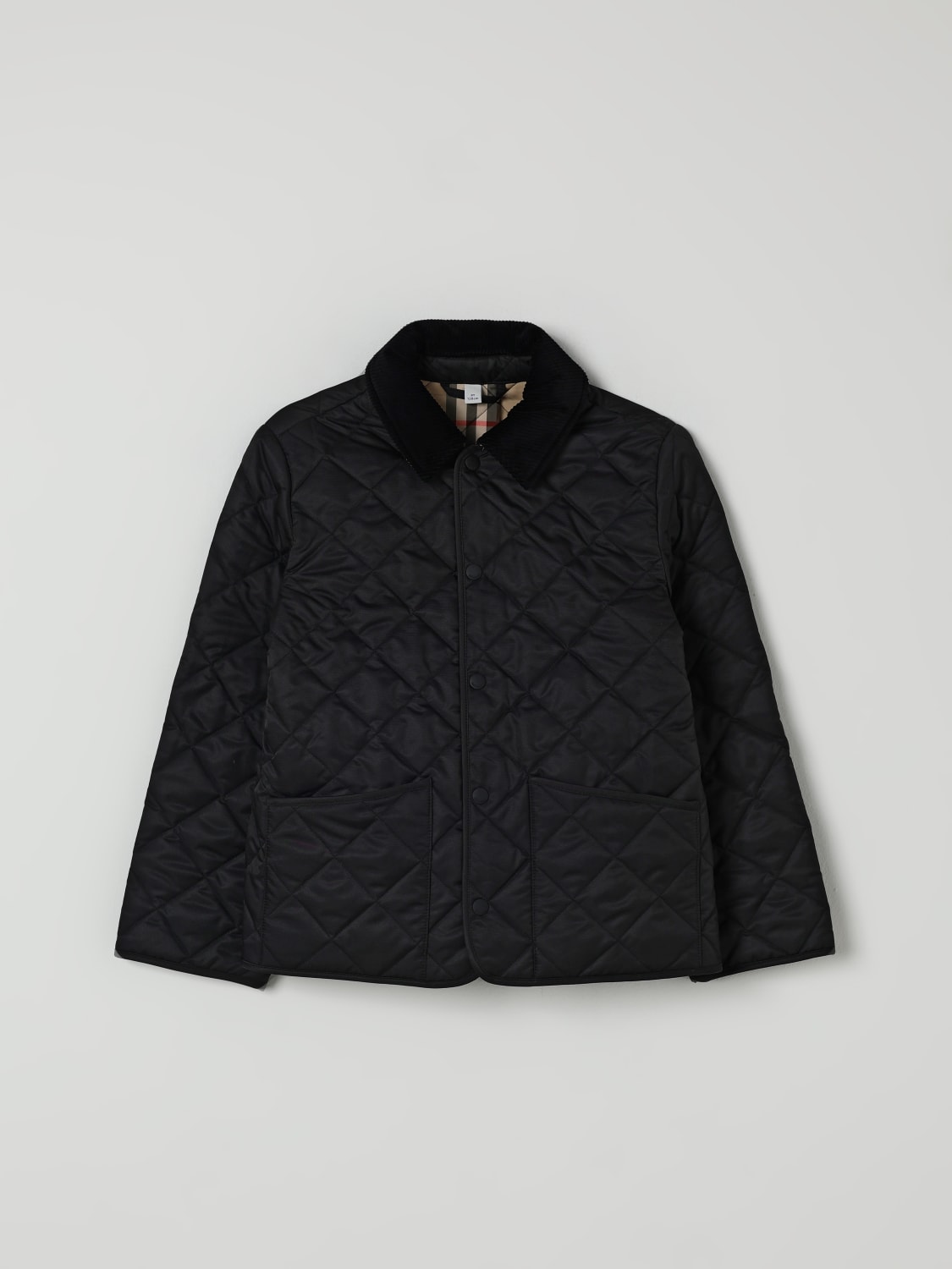 BURBERRY JACKET: Jacket kids Burberry, Black - Img 1