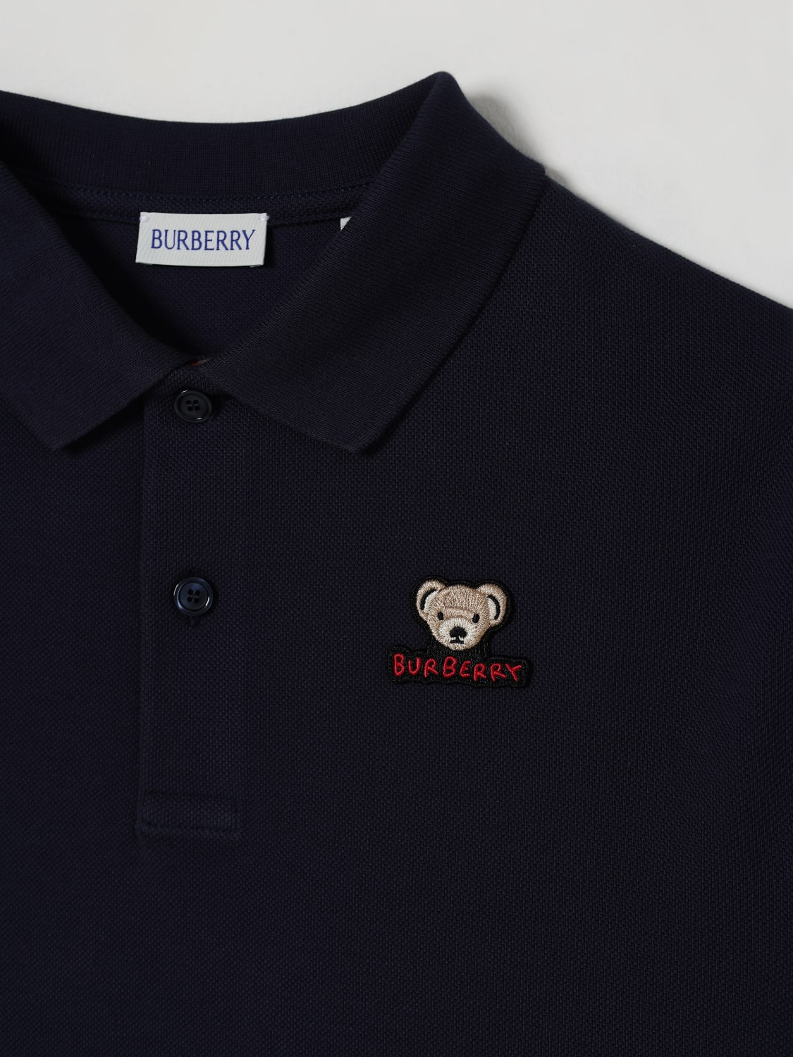 BURBERRY POLO: Polo enfant Burberry, Bleu - Img 3