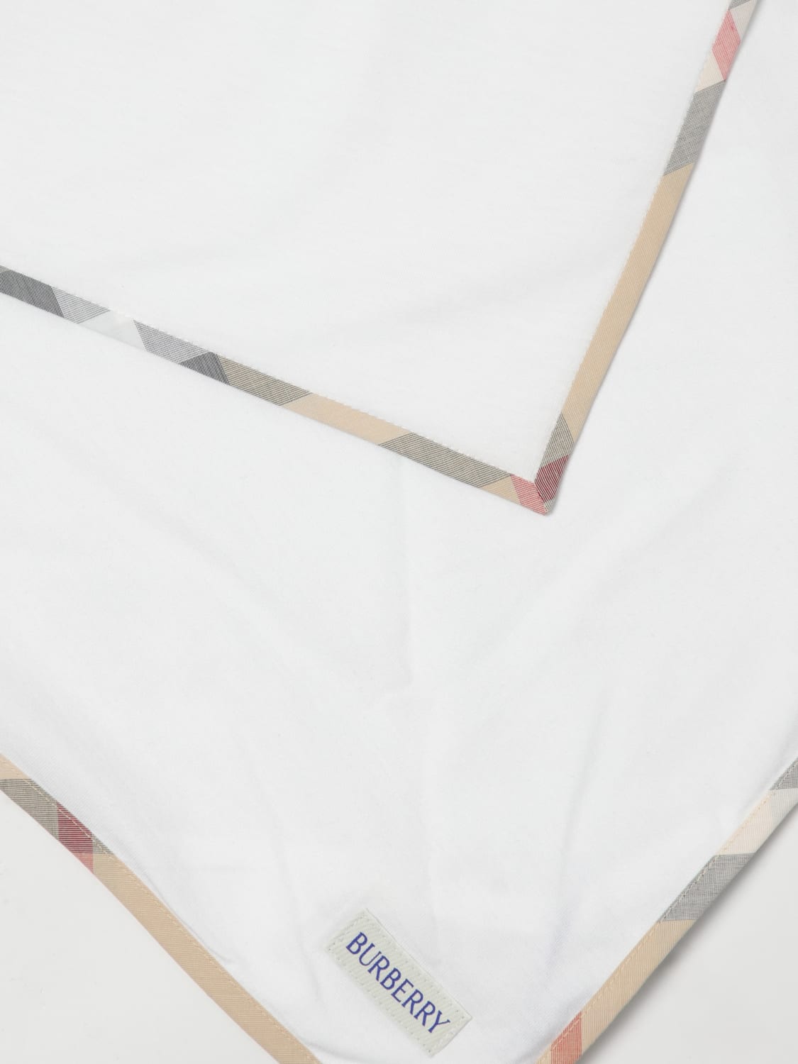 BURBERRY COPERTINA: Copertina per bebè in cotone Burberry, Bianco - Img 3