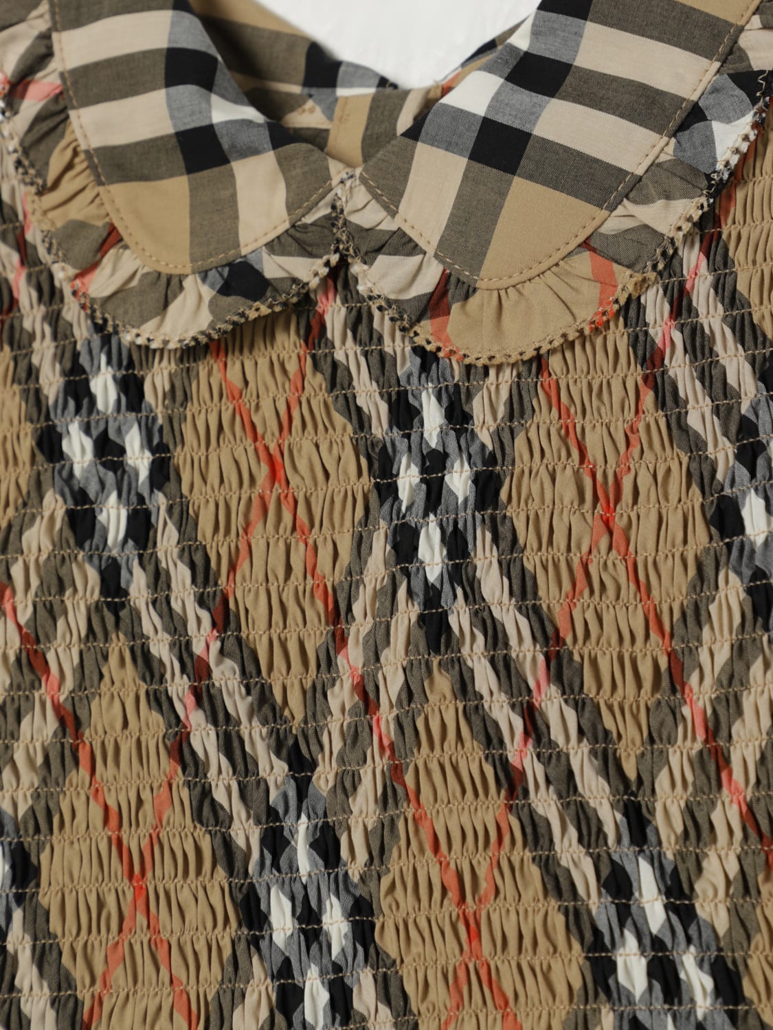 BURBERRY ABITO: Abito in cotone check Burberry, Beige - Img 3