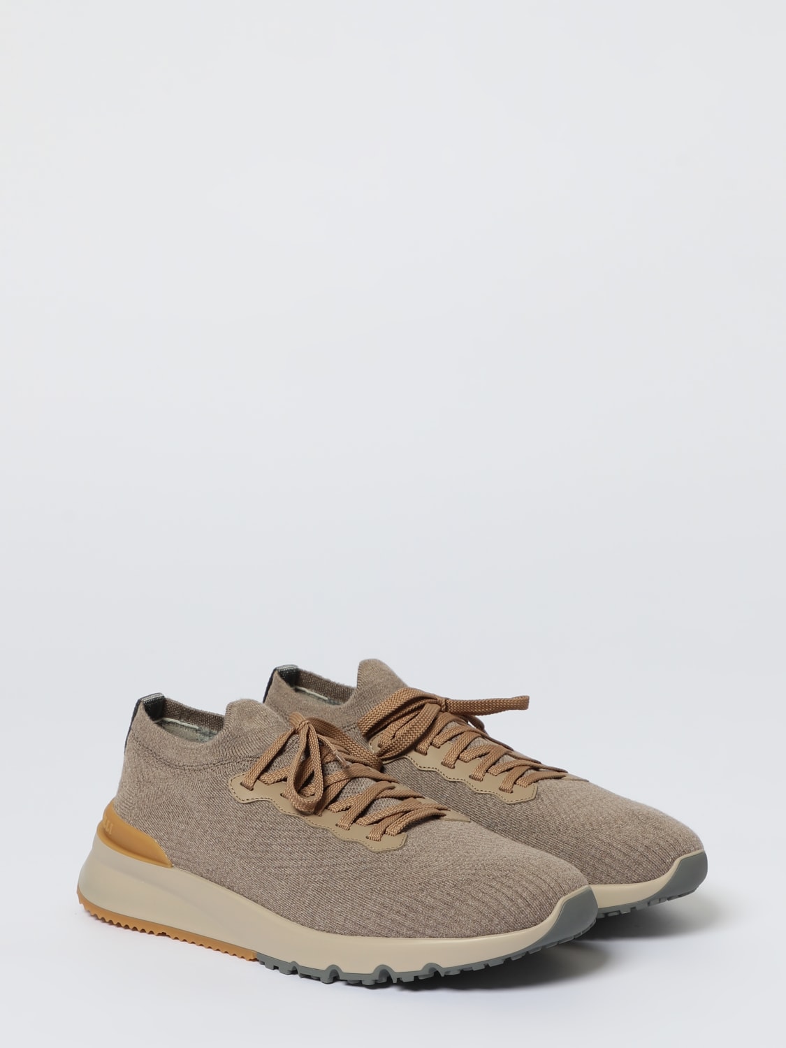 BRUNELLO CUCINELLI BASKETS: Baskets homme Brunello Cucinelli, Taupe - Img 2
