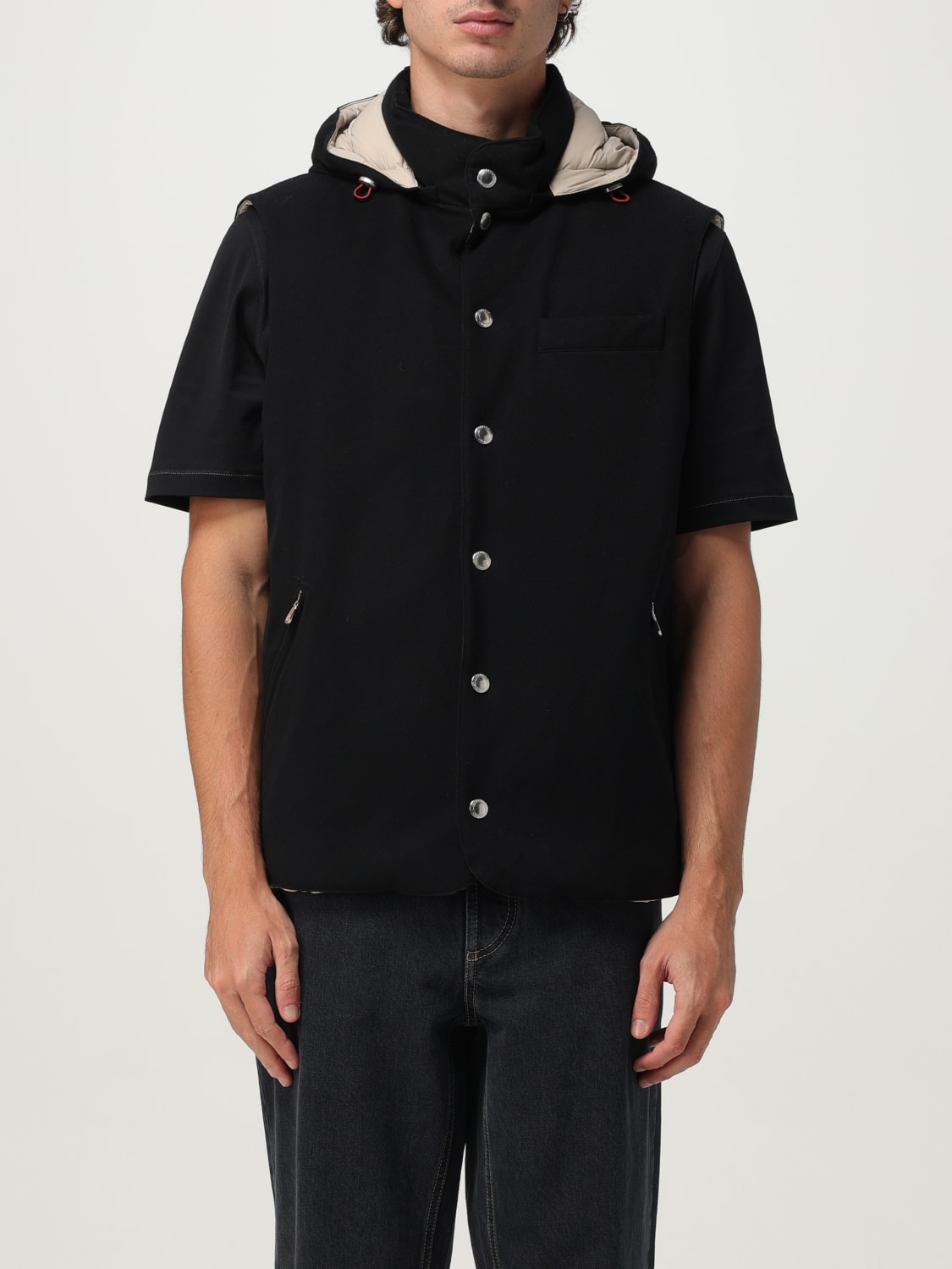 BRUNELLO CUCINELLI SUIT VEST: Jacket men Brunello Cucinelli, Black - Img 1