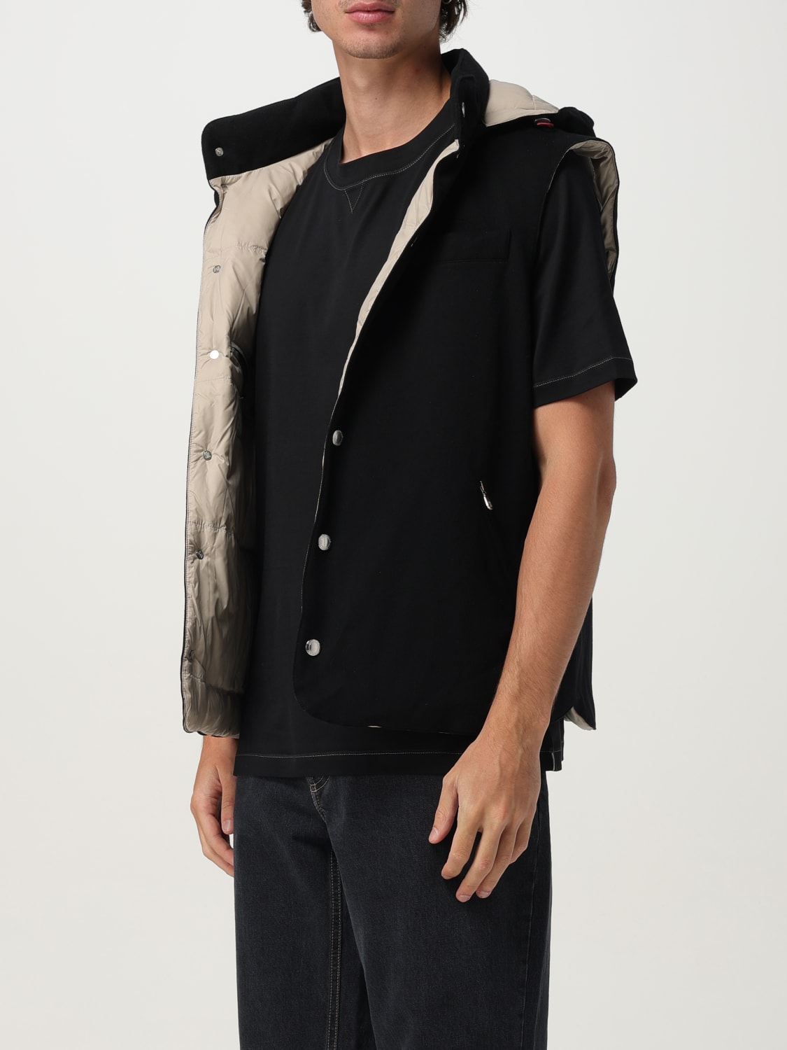 BRUNELLO CUCINELLI SUIT VEST: Jacket men Brunello Cucinelli, Black - Img 4