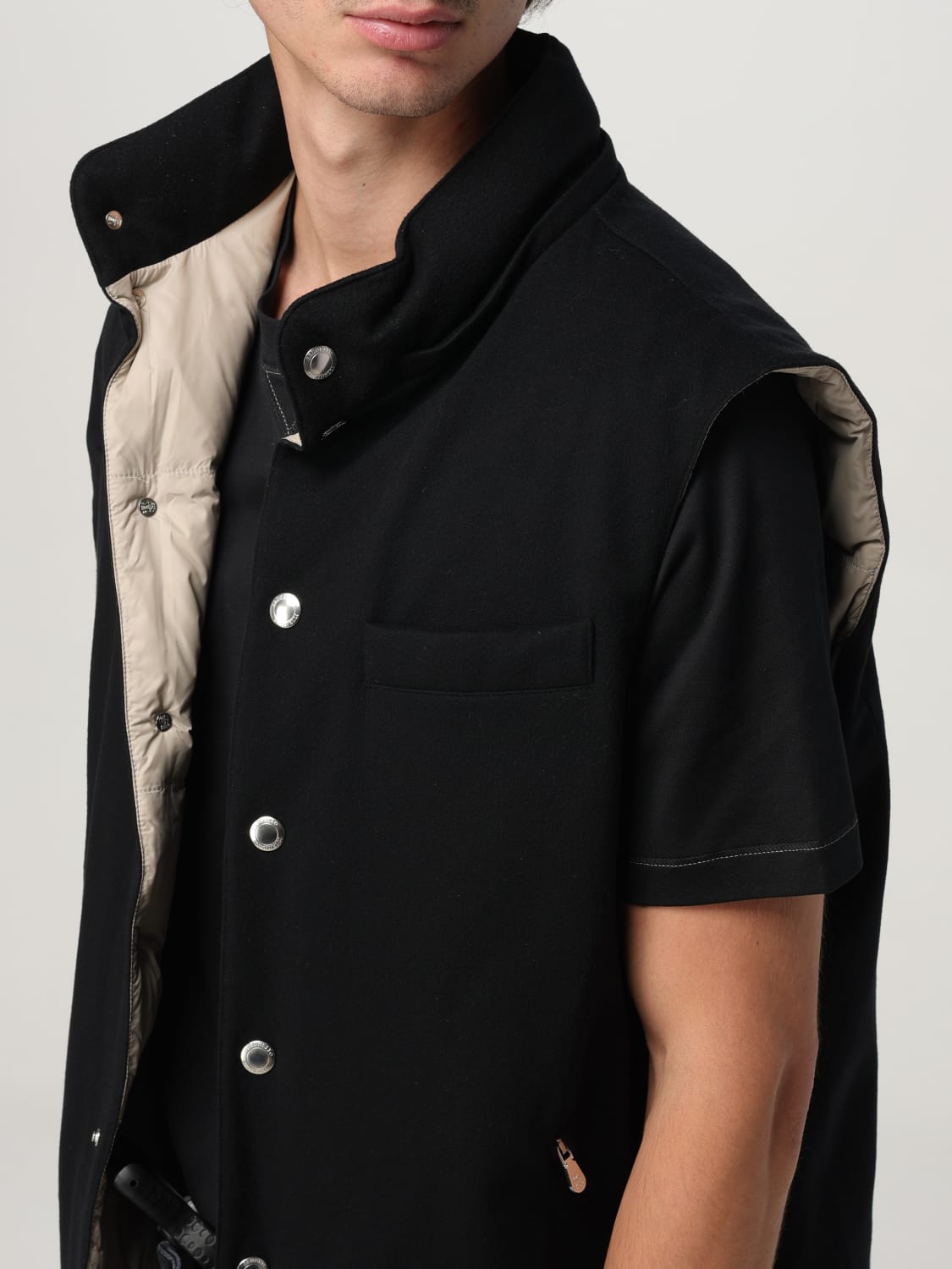 BRUNELLO CUCINELLI SUIT VEST: Jacket men Brunello Cucinelli, Black - Img 5