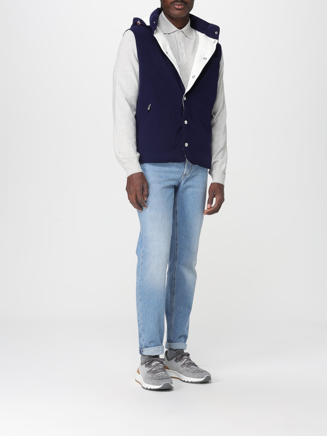 BRUNELLO CUCINELLI SUIT VEST: Jacket men Brunello Cucinelli, Blue - Img 2