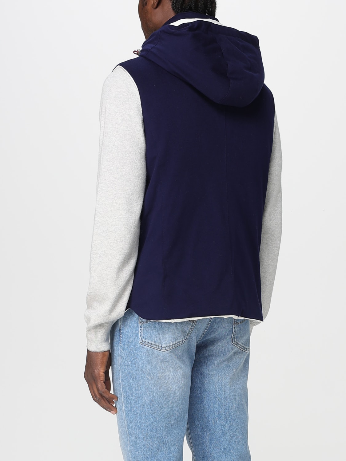 BRUNELLO CUCINELLI SUIT VEST: Jacket men Brunello Cucinelli, Blue - Img 3