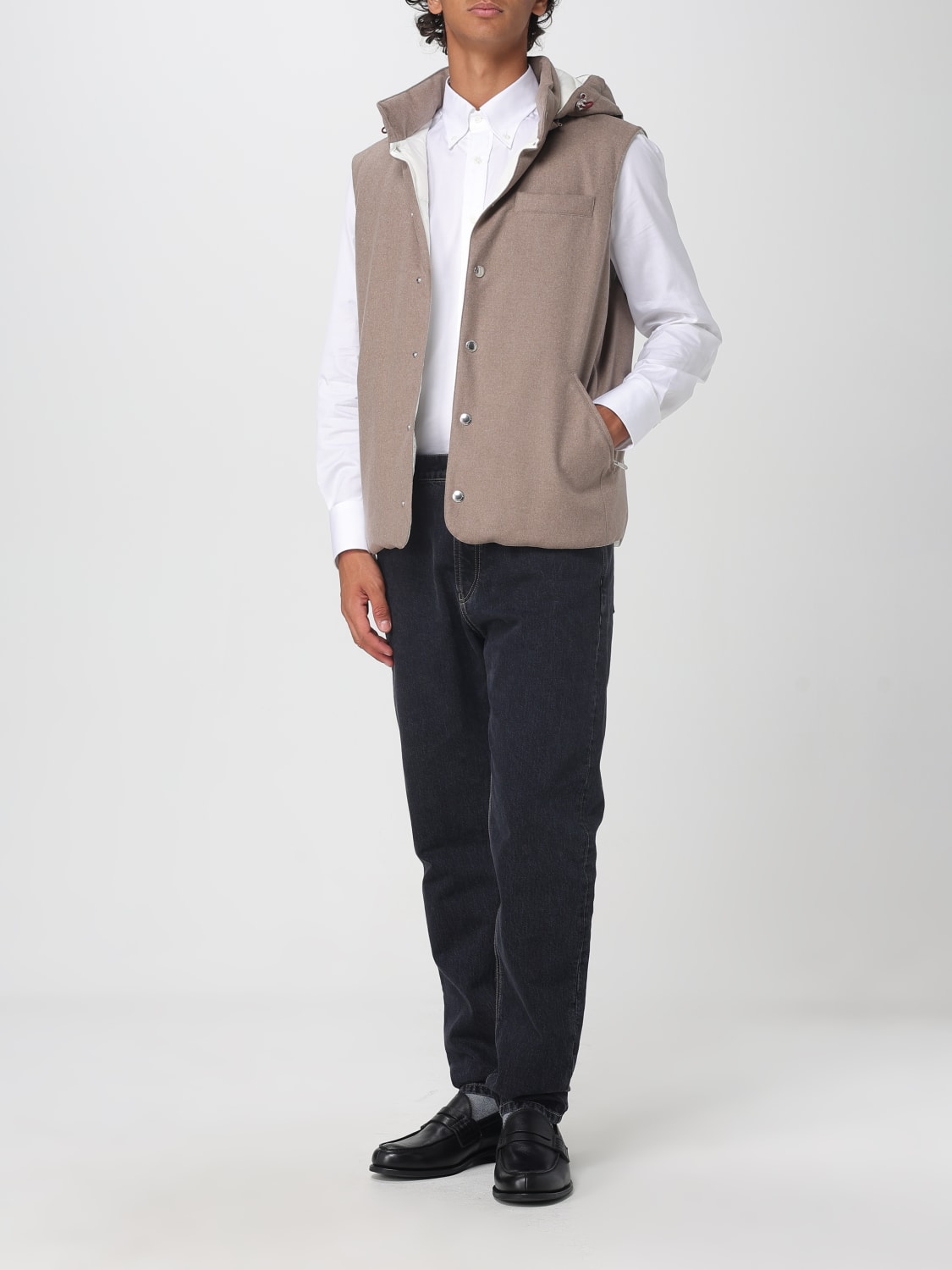 BRUNELLO CUCINELLI SUIT VEST: Jacket men Brunello Cucinelli, Sand - Img 2