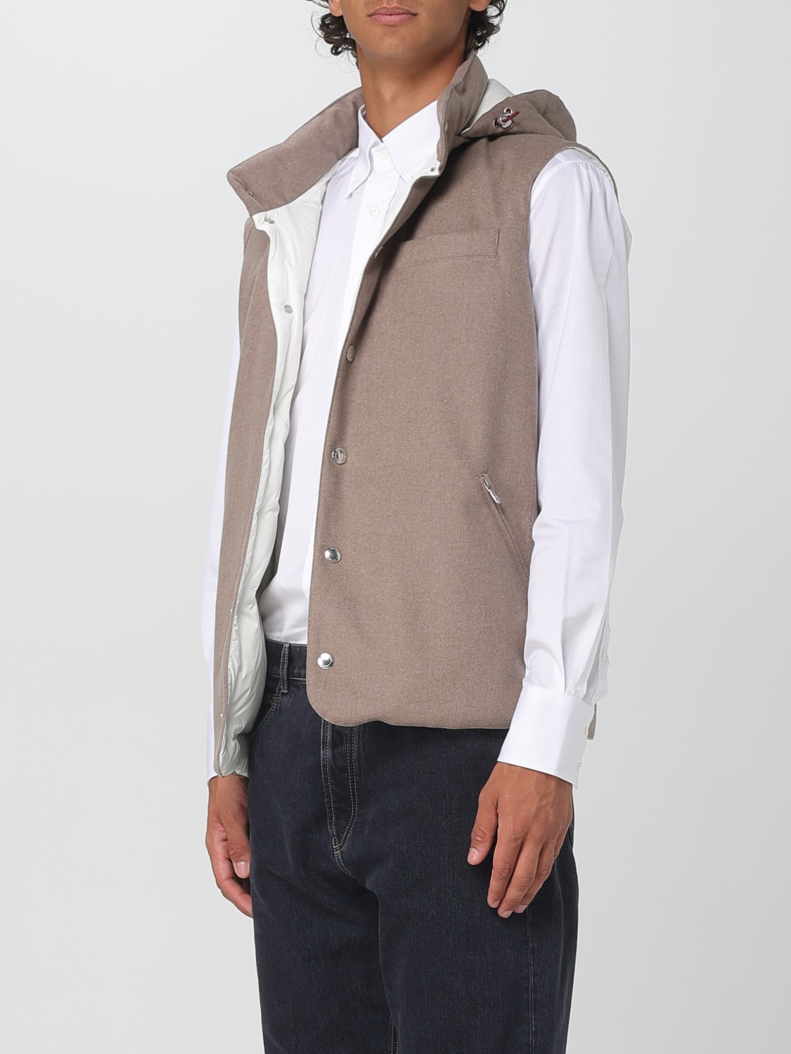BRUNELLO CUCINELLI SUIT VEST: Jacket men Brunello Cucinelli, Sand - Img 4