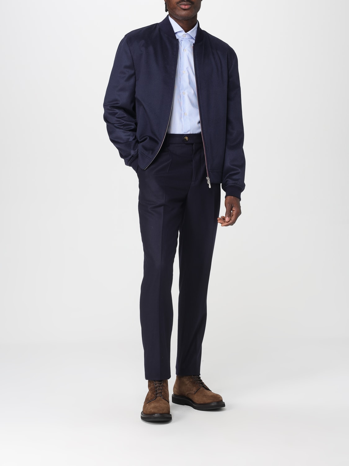 BRUNELLO CUCINELLI VESTE: Veste homme Brunello Cucinelli, Bleu Marine - Img 2