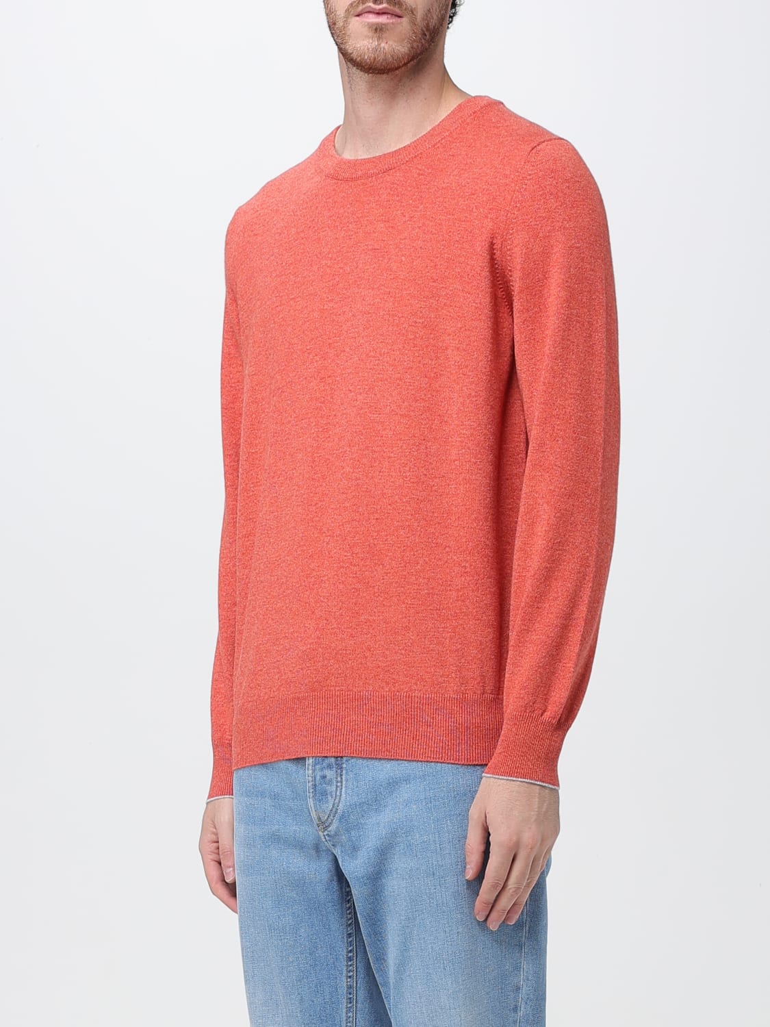 BRUNELLO CUCINELLI SWEATER: Sweater men Brunello Cucinelli, Orange - Img 4
