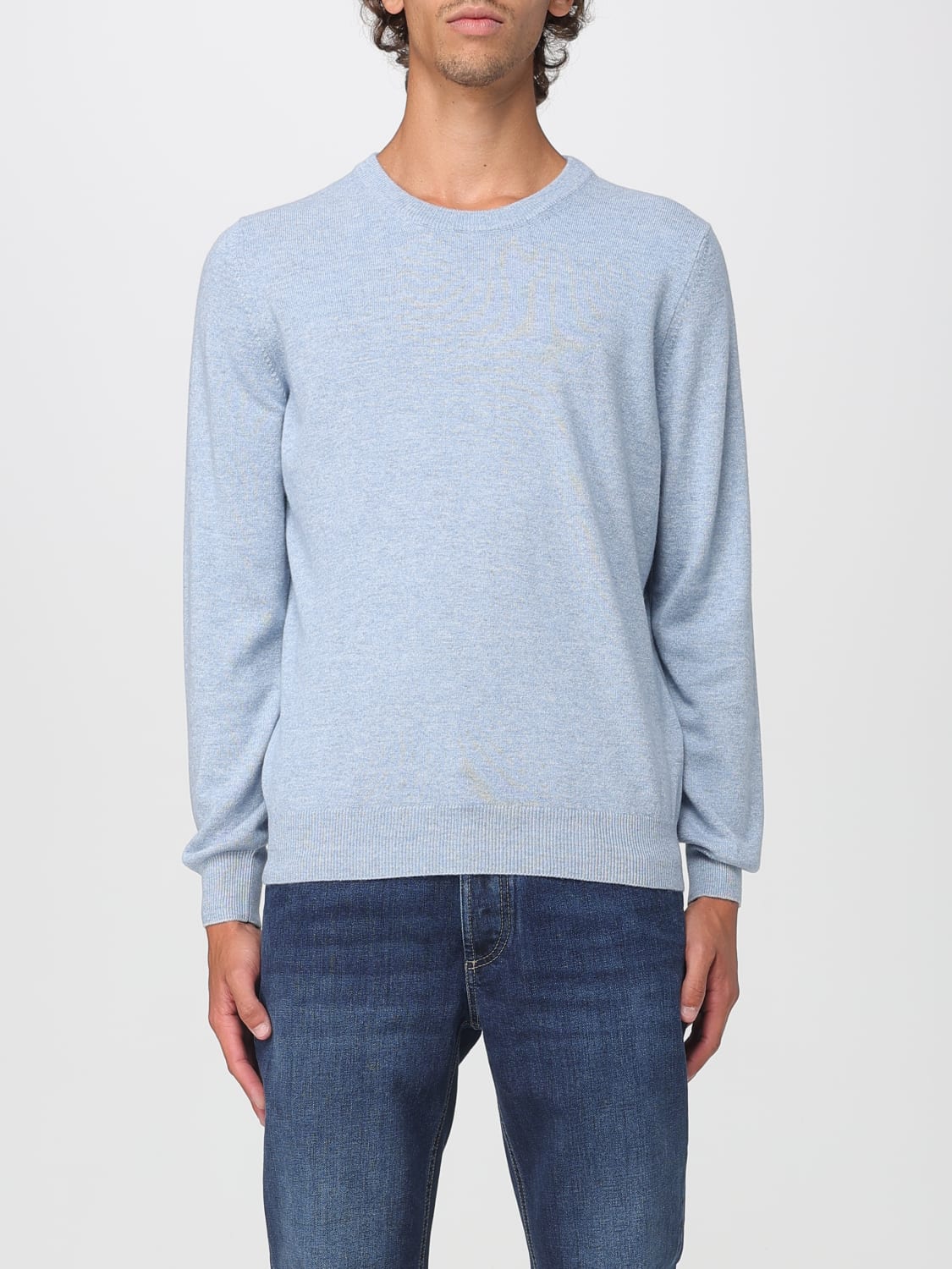 BRUNELLO CUCINELLI SWEATER: Sweater men Brunello Cucinelli, Gnawed Blue - Img 1